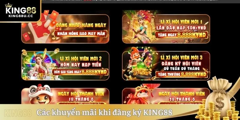 Các chương trình khuyến mãi khi đăng ký KING88 hiệu quả