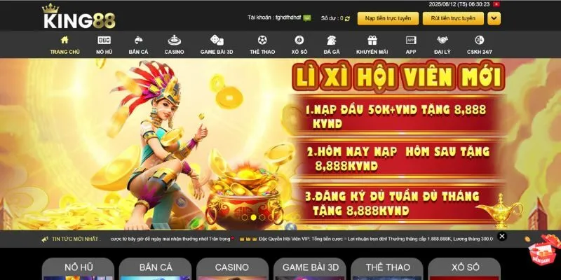 Khuyến mãi thưởng nạp tích lũy lên đến 8,888K